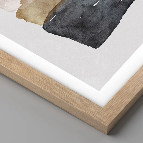 Póster en marco roble claro - Una composición de colores tierra - 91x61 cm