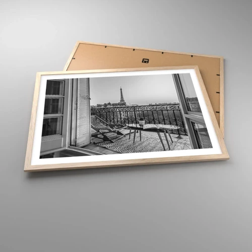 Póster en marco roble claro - Una tarde parisina - 70x50 cm