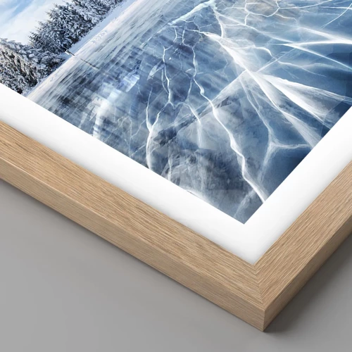 Póster en marco roble claro - Vista deslumbrante y cristalina - 50x50 cm