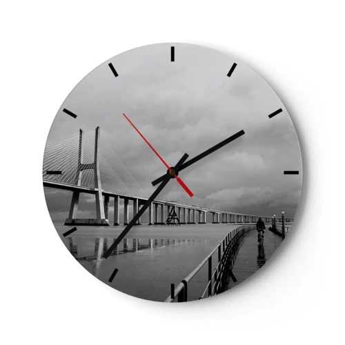 Reloj de pared - Reloj de vidrio - A cada uno lo suyo - 30x30 cm