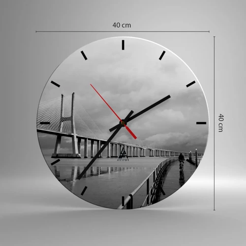 Reloj de pared - Reloj de vidrio - A cada uno lo suyo - 40x40 cm