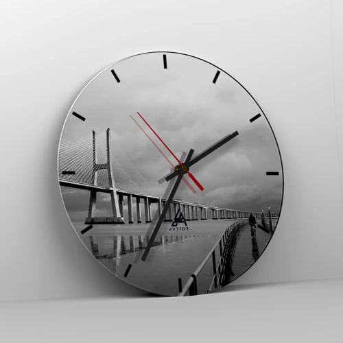 Reloj de pared - Reloj de vidrio - A cada uno lo suyo - 40x40 cm