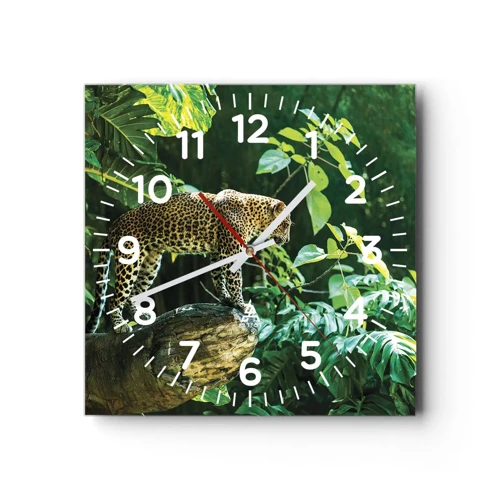 Reloj de pared - Reloj de vidrio - ¿A la caza? - 40x40 cm
