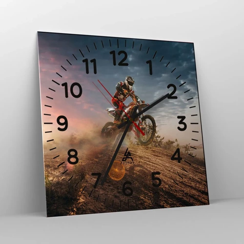 Reloj de pared - Reloj de vidrio - A por la victoria - 30x30 cm