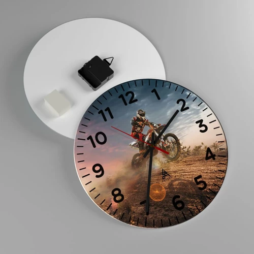 Reloj de pared - Reloj de vidrio - A por la victoria - 30x30 cm