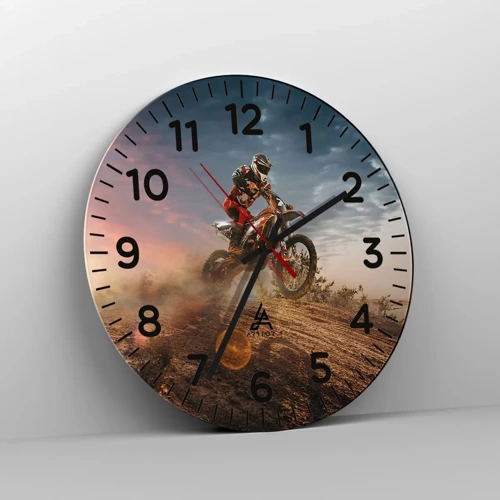 Reloj de pared - Reloj de vidrio - A por la victoria - 30x30 cm