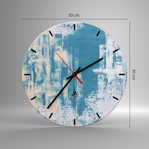 Reloj de pared - Reloj de vidrio - A través de un carámbano - 30x30 cm