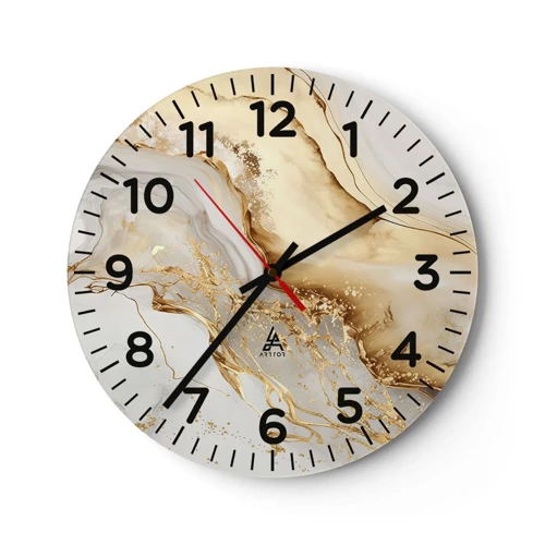 Reloj de pared - Reloj de vidrio - Abstracción: belleza y bondad - 30x30 cm