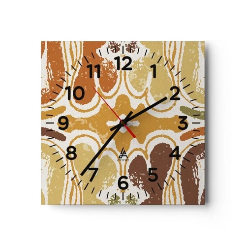 Reloj de pared - Reloj de vidrio - Abstracción sentimental - 40x40 cm