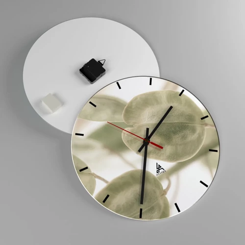 Reloj de pared - Reloj de vidrio - Al principio de los tiempos había hojas... - 40x40 cm