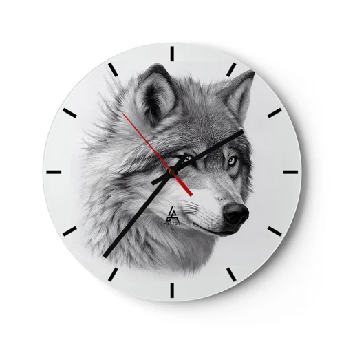 Reloj de pared - Reloj de vidrio - Alfa - sin duda - 30x30 cm