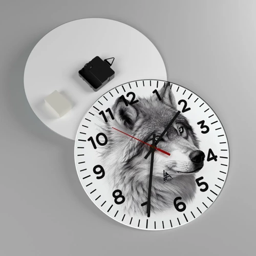 Reloj de pared - Reloj de vidrio - Alfa - sin duda - 30x30 cm