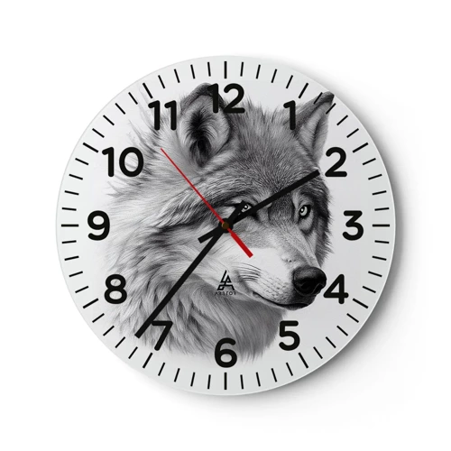Reloj de pared - Reloj de vidrio - Alfa - sin duda - 40x40 cm