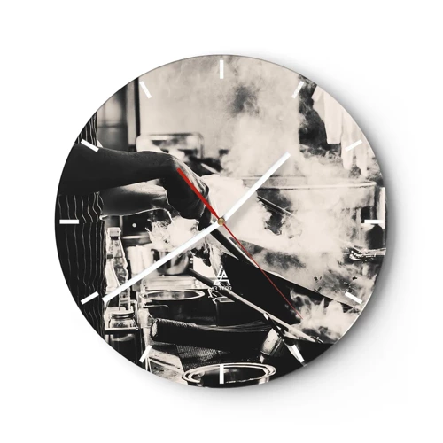 Reloj de pared - Reloj de vidrio - Alquimia de sabores - 40x40 cm