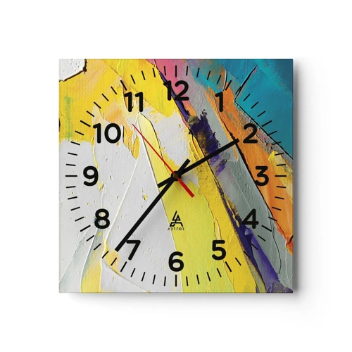 Reloj de pared - Reloj de vidrio - Anatomía de la luz - 30x30 cm