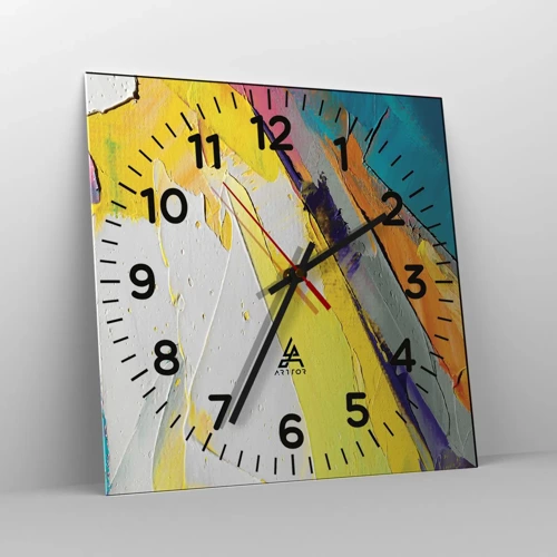 Reloj de pared - Reloj de vidrio - Anatomía de la luz - 30x30 cm