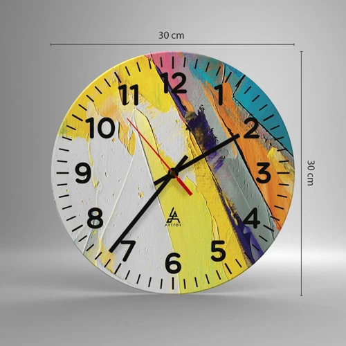 Reloj de pared - Reloj de vidrio - Anatomía de la luz - 30x30 cm