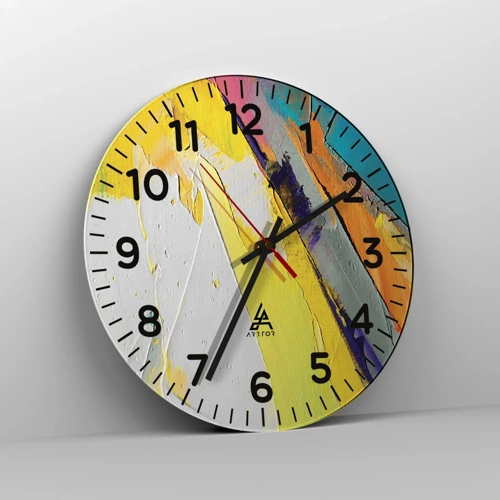 Reloj de pared - Reloj de vidrio - Anatomía de la luz - 30x30 cm