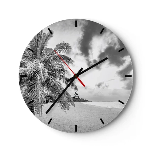 Reloj de pared - Reloj de vidrio - Anhelo de soledad.... - 30x30 cm