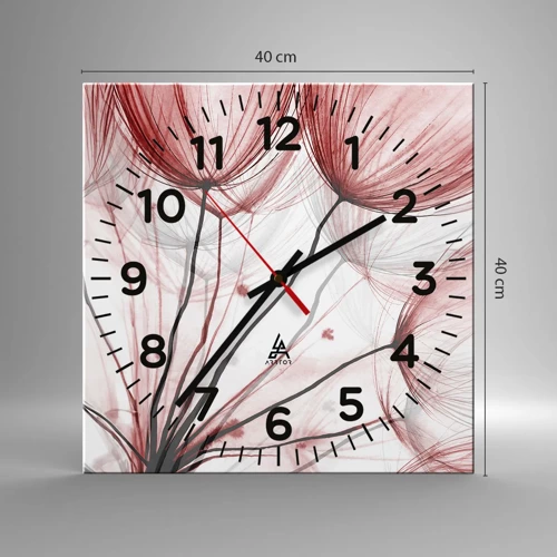 Reloj de pared - Reloj de vidrio - Antes de partir - 40x40 cm