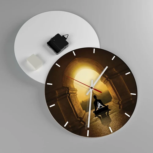 Reloj de pared - Reloj de vidrio - Armonía total - 30x30 cm