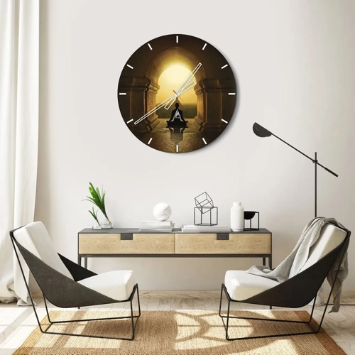 Reloj de pared - Reloj de vidrio - Armonía total - 30x30 cm