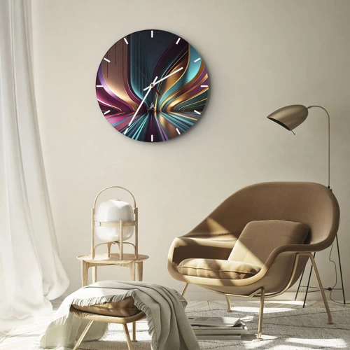 Reloj de pared - Reloj de vidrio - Arquitectura de la luz - 30x30 cm