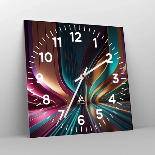 Reloj de pared - Reloj de vidrio - Arquitectura de la luz - 30x30 cm