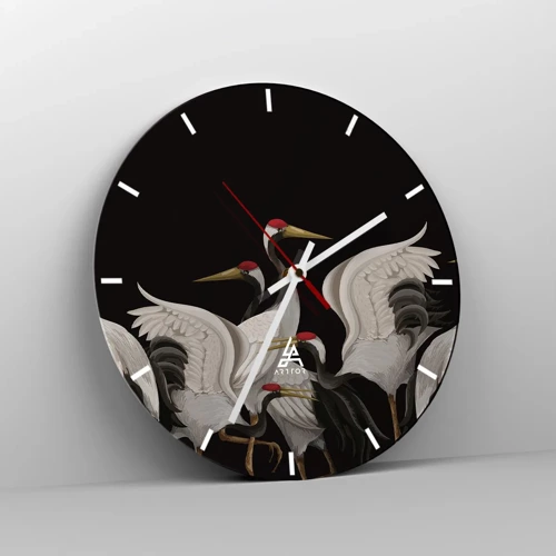 Reloj de pared - Reloj de vidrio - Asuntos de aves - 30x30 cm