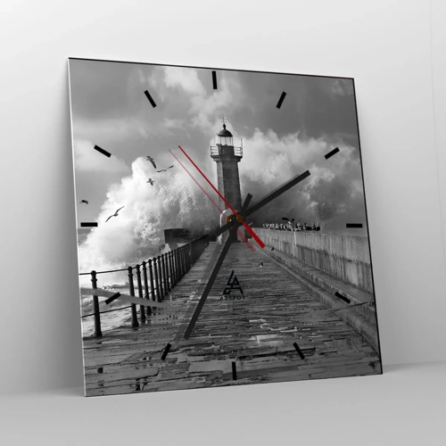 Reloj de pared - Reloj de vidrio - Audaz - 30x30 cm