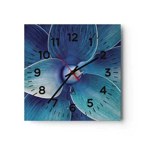 Reloj de pared - Reloj de vidrio - Azul del cielo - 40x40 cm