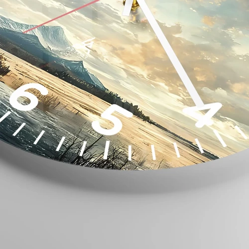 Reloj de pared - Reloj de vidrio - Bajo la protección del cielo - 40x40 cm