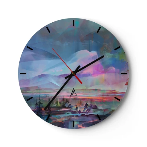 Reloj de pared - Reloj de vidrio - Bajo un cielo benévolo - 30x30 cm