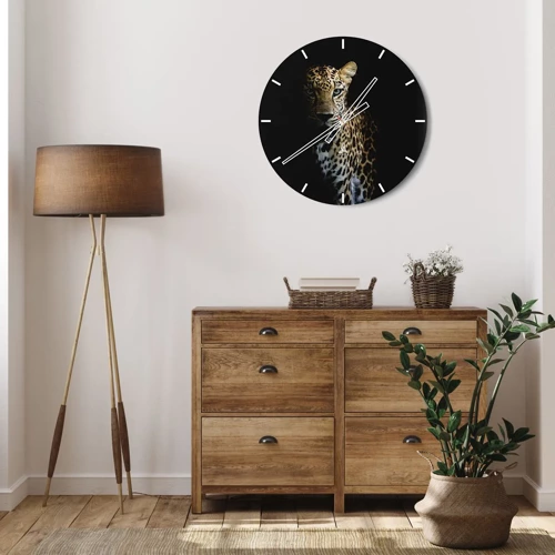 Reloj de pared - Reloj de vidrio - Belleza oscura - 30x30 cm