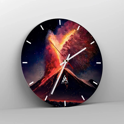 Reloj de pared - Reloj de vidrio - Belleza y horror - 30x30 cm