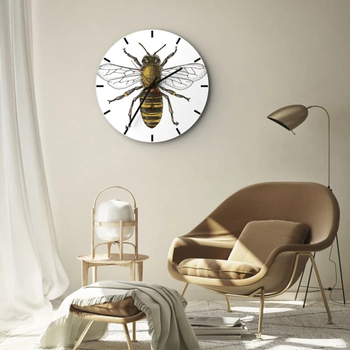 Reloj de pared - Reloj de vidrio - Bondad natural - 30x30 cm