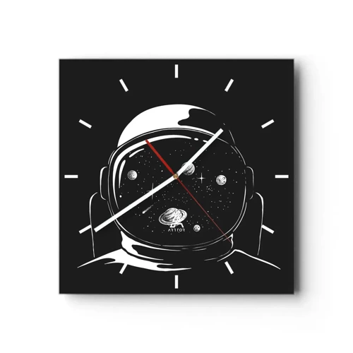 Reloj de pared - Reloj de vidrio - Bonita vista - 30x30 cm