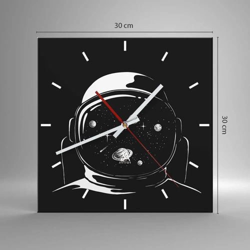 Reloj de pared - Reloj de vidrio - Bonita vista - 30x30 cm