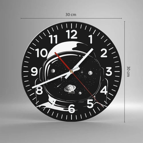 Reloj de pared - Reloj de vidrio - Bonita vista - 30x30 cm