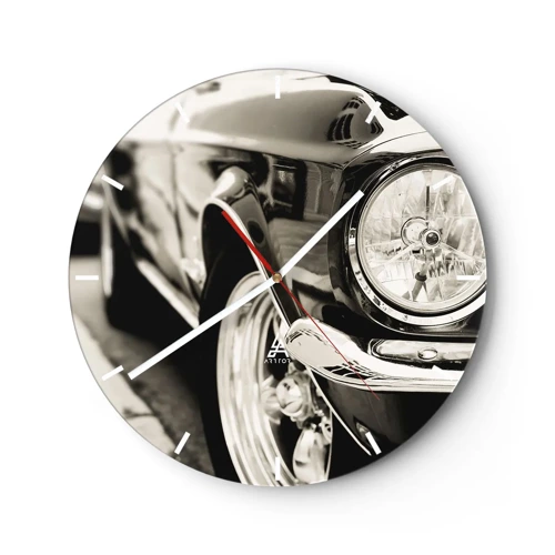 Reloj de pared - Reloj de vidrio - Brillo perdurable - 30x30 cm