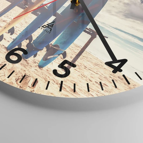 Reloj de pared - Reloj de vidrio - Buenas noches, hasta mañana - 30x30 cm