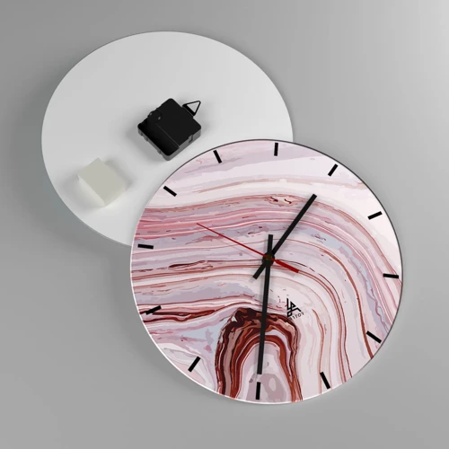 Reloj de pared - Reloj de vidrio - Cambio de dirección - 30x30 cm