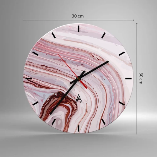 Reloj de pared - Reloj de vidrio - Cambio de dirección - 30x30 cm