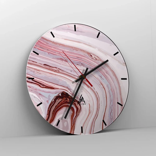 Reloj de pared - Reloj de vidrio - Cambio de dirección - 30x30 cm