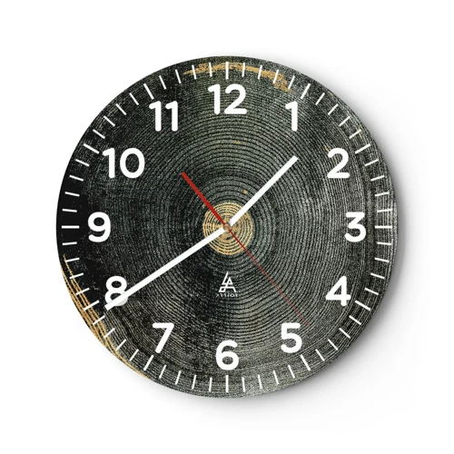 Reloj de pared - Reloj de vidrio - Cambio y perpetuidad - 40x40 cm