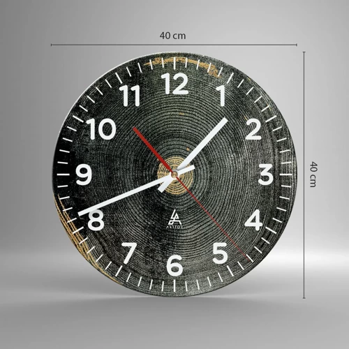 Reloj de pared - Reloj de vidrio - Cambio y perpetuidad - 40x40 cm