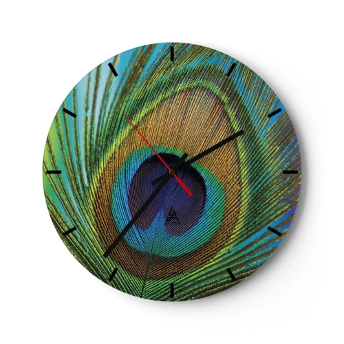 Reloj de pared - Reloj de vidrio - Cara a cara - 30x30 cm