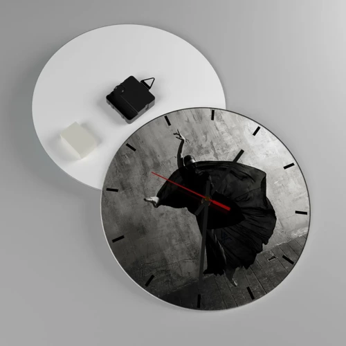 Reloj de pared - Reloj de vidrio - Cargada de pasión - 30x30 cm