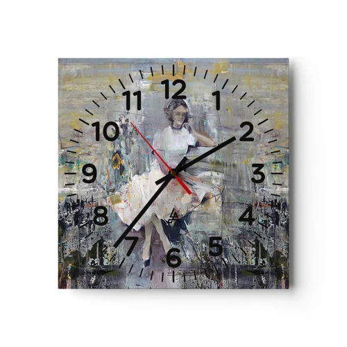 Reloj de pared - Reloj de vidrio - Clásica y moderna - 30x30 cm