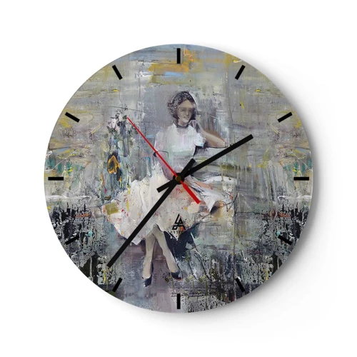 Reloj de pared - Reloj de vidrio - Clásica y moderna - 30x30 cm